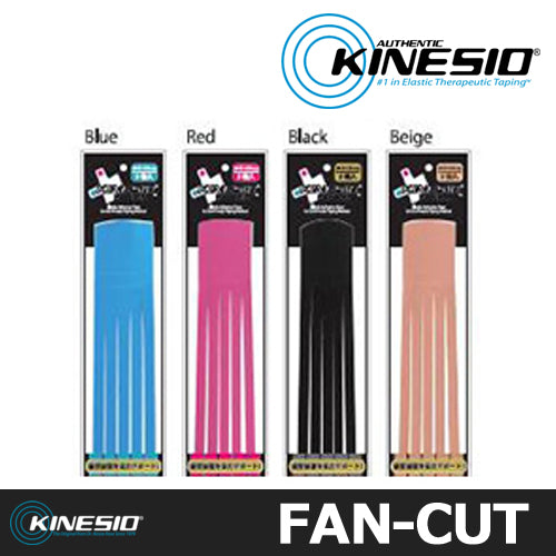 【KINESIO(キネシオ)】キネシオテーピング 5cm×30cm 熊手状カット済テーピング「FAN-CUT」ファンカット