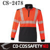 【CO-COS SAFETY NEO】JIS T8127 作業服 作業着 高視認性安全長袖ポロシャツ CS-2478