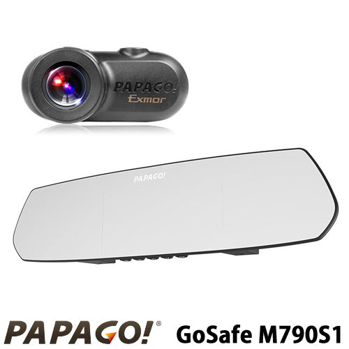 PAPAGO! パパゴ 5インチ液晶TFTモニター搭載 ルームミラー型 ２カメラ ドライブレコーダー GoSafe M790S1 GSM790S1-32G【４月１７日発売予定】
