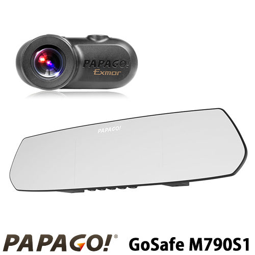 PAPAGO! パパゴ 5インチ液晶TFTモニター搭載 ルームミラー型 2カメラ ドライブレコーダー GoSafe M790S1 GSM790S1-32G【4月17日発売予定】