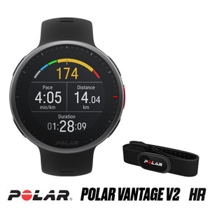 POLAR(ポラール) ランニングウォッチ H10心拍センサー付モデル 軽量プレミアム マルチスポーツウォッチ Polar Vantage V2 HR ブラック 90082711【11月5日販売開始分先行予約】
