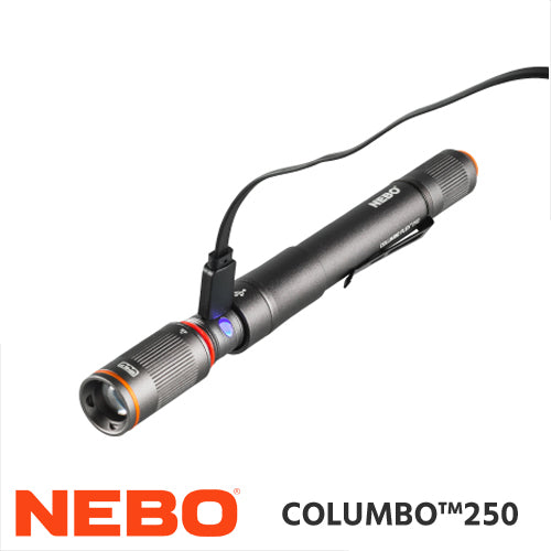 NEBO ネボ フラッシュライト トーチライト クリップ付きペン型ライト COLUMBO 250 RC/FLEX コロンボ250