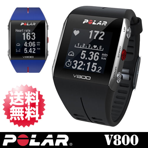 【POLAR(ポラール)】V800 GPSマルチスポーツ ウォッチ V800(ブラック/ブルー)【送料無料】【国内正規品】