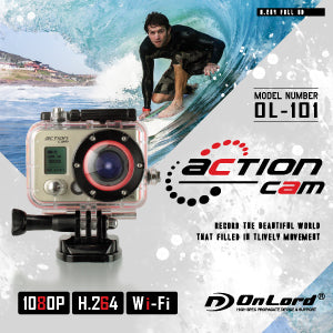 【OnLord(オンロード)】ウェアラブルカメラ 防水 WiFi機能搭載 専用ケース＆マウント付 アクションカム「OL-101」【送料無料】