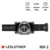 LEDLENSER(レッドレンザー) 最大100ルーメン ヘッドランプ ヘッドランプ ヘッドライト MH2 ブラック
