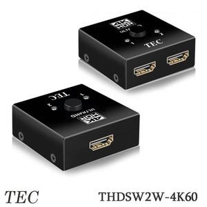 テック 4K 60FPS HDR対応双方向HDMI切替器 THDSW2W-4K60