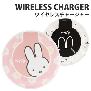 ミッフィー 携帯用充電器 ワイヤレスチャージャー フラワー MF-18A