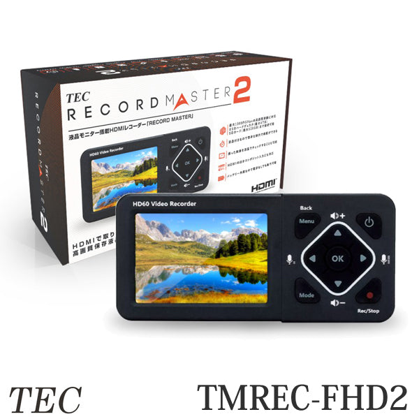 TEC テック RECORD MASTER 2 モニター搭載ポータブル HDMIメディアレコーダー TMREC-FHD2