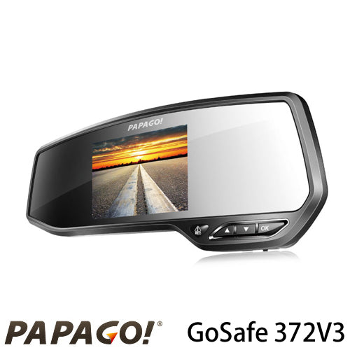 PAPAGO! パパゴ 大画面 4.5インチ液晶モニター搭載 ルームミラー型 ドライブレコーダー GoSafe 372V3