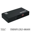 テック 4K60Hz HDR規格対応 ダウンスケール機能搭載 HDMI2分配機 THDSP12X2-4K60S