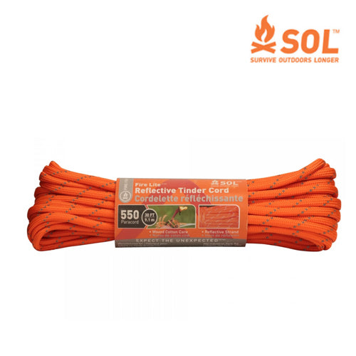 SOL エスオーエル 着火可能 インナー搭載 ファイヤーライト 550パラコード ティンダーコード 30フィート 13725-9