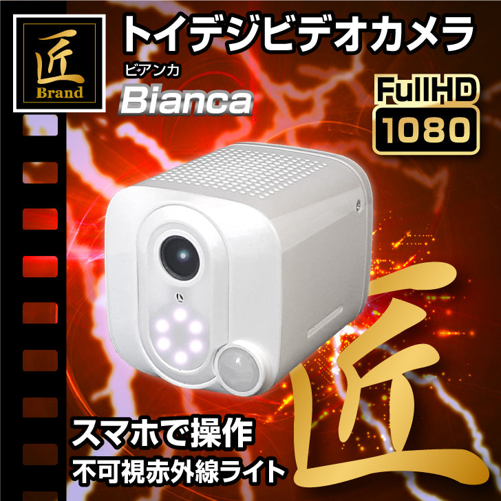 匠ブランド トイデジビデオカメラ 超小型 トイ カメラ 高画質 長時間録画録音 隠しカメラ スパイカメラ 赤外線暗視補正 写真撮影 Bianca ビアンカ TK-TOI-25